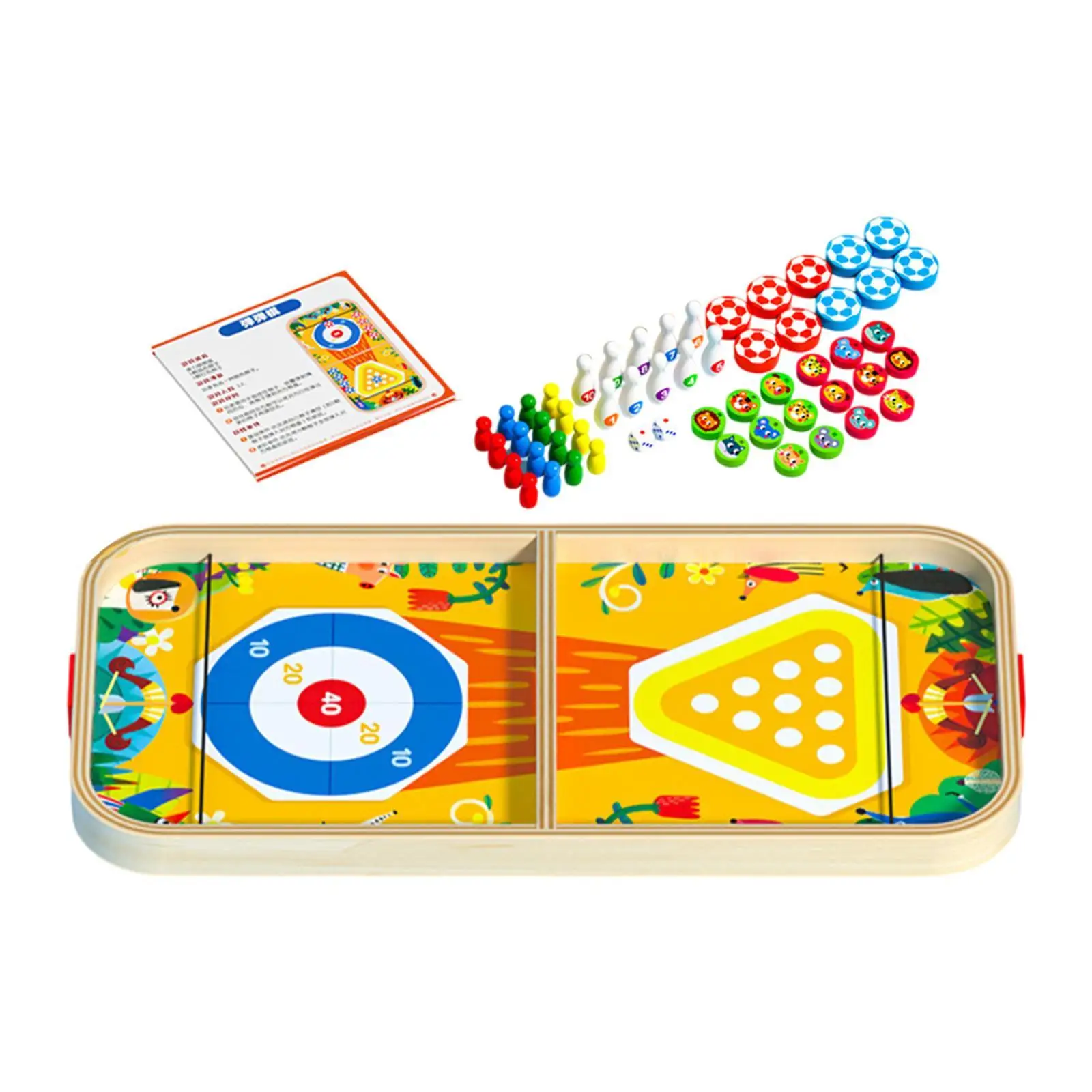 Wooden Fast Pucks Game Portable Wooden Hockey Game for Teens Party Children