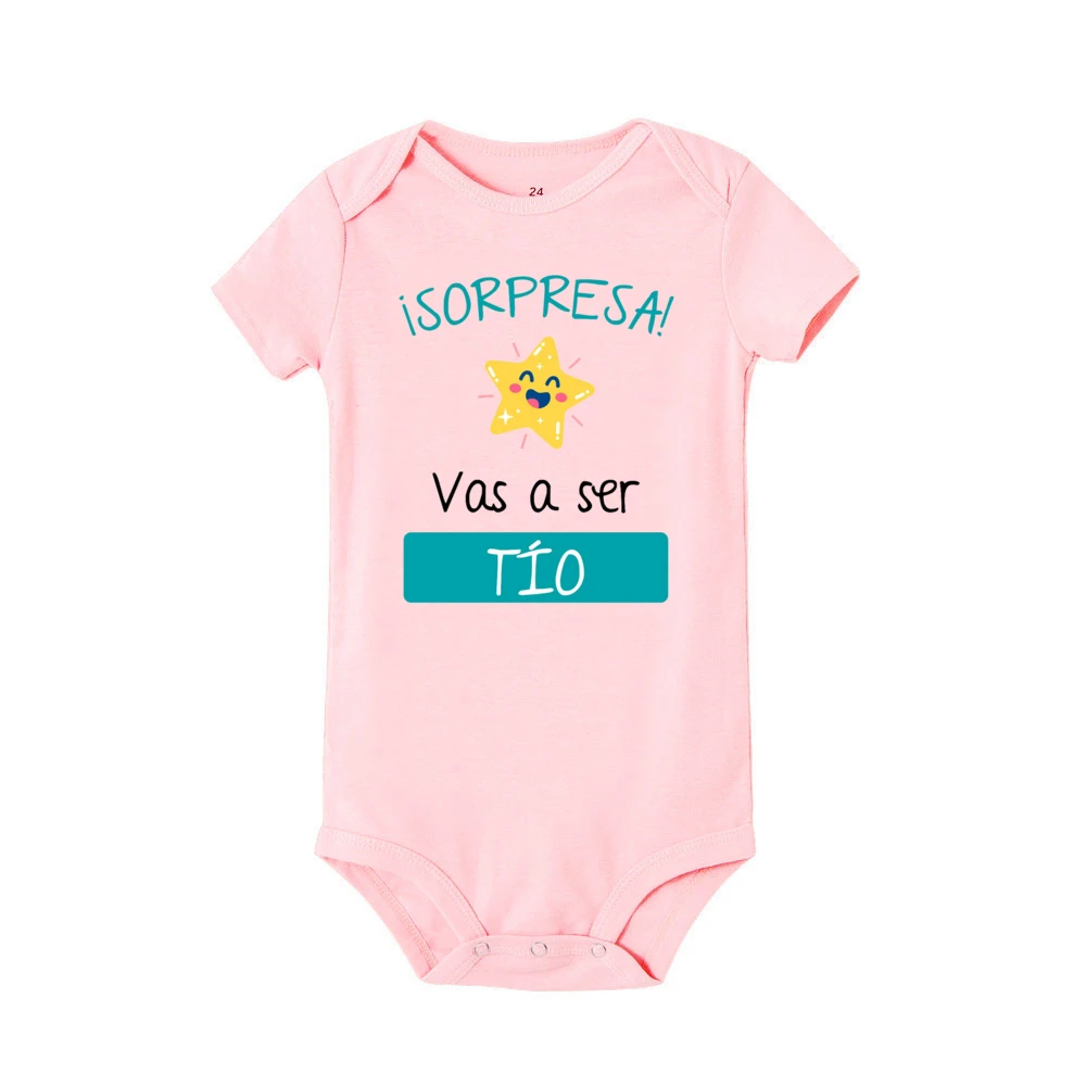 Eres haciendo ser una tía/cono mono de bebé estampado anuncio de embarazo traje infantil mameluco bebé revelar ropa para la familia - imagen 5
