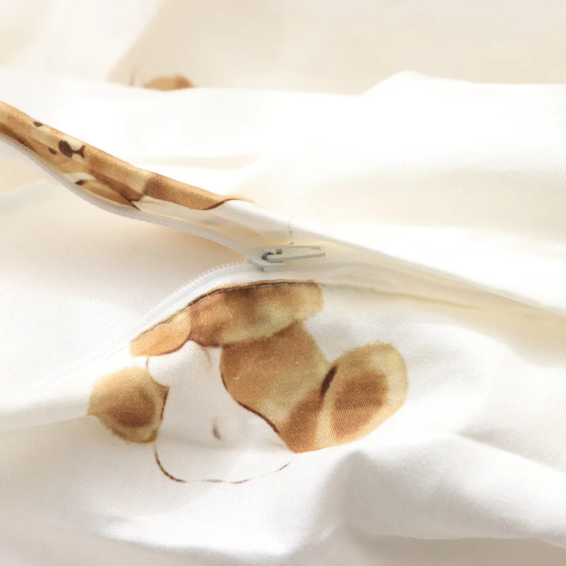 Juego cama cuna bebé de algodón suave con estampado oso - imagen 5