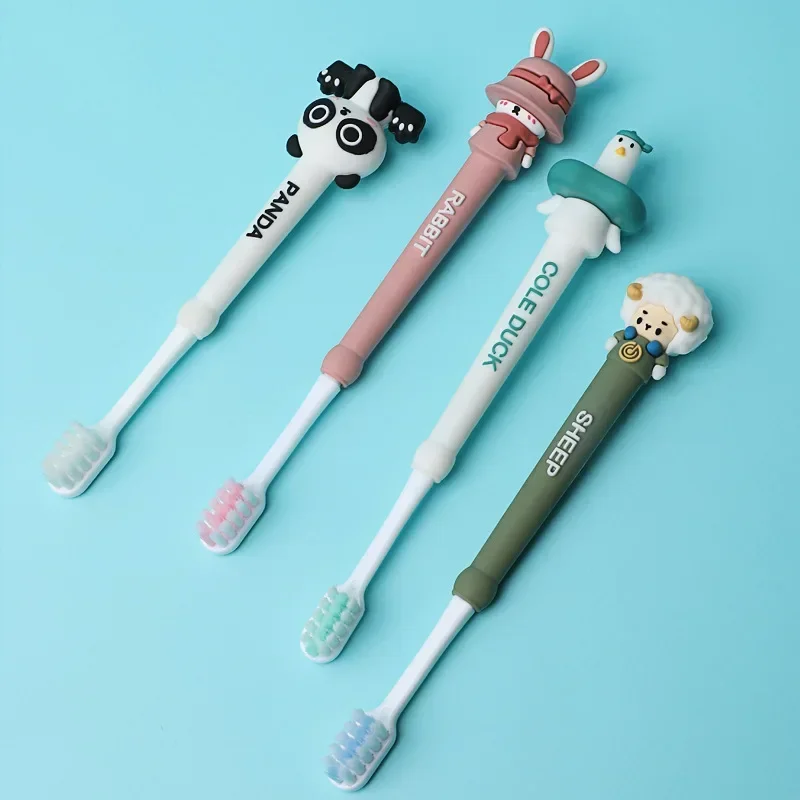 Cepillo de dientes infantil tres lados animales antideslizante - imagen 4