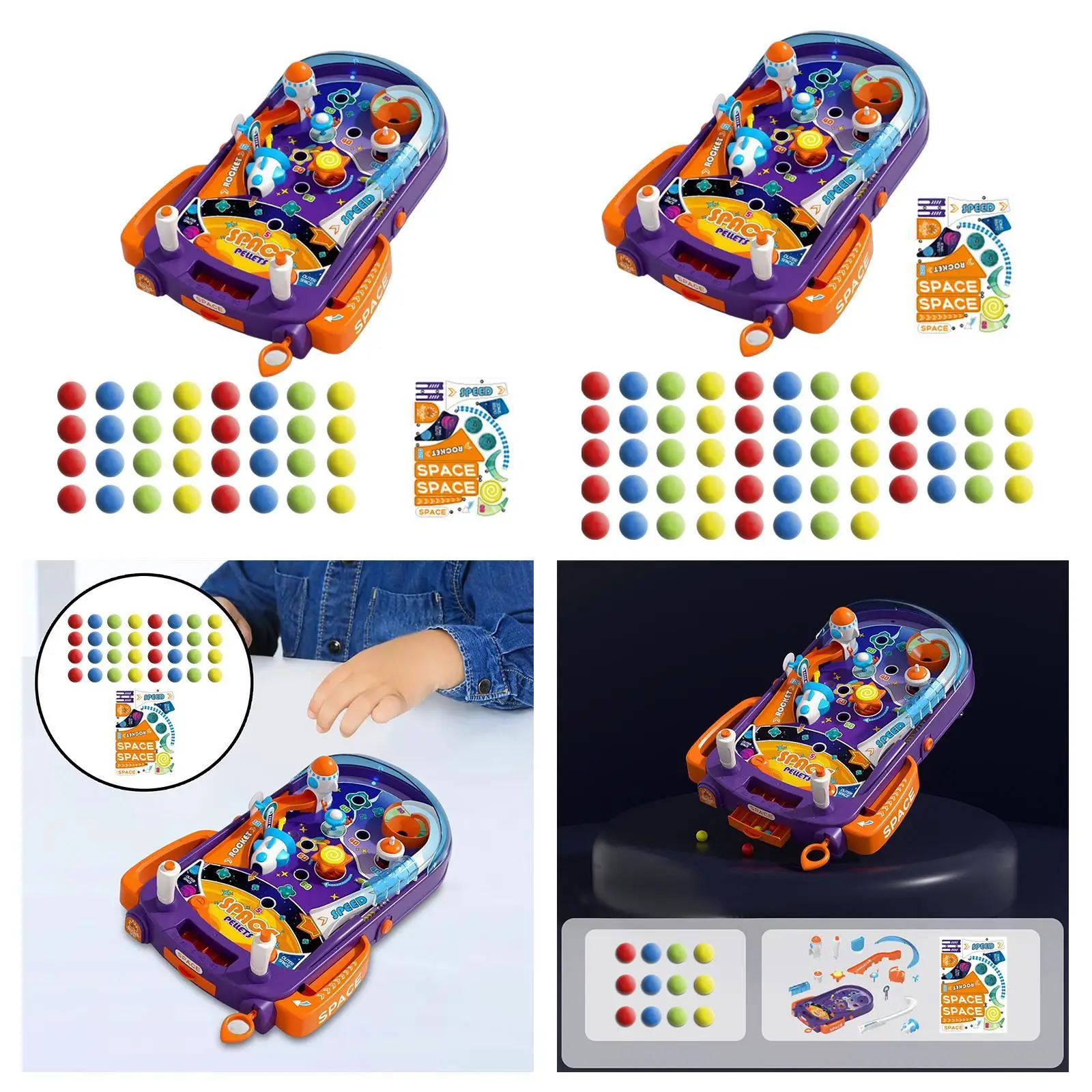 Children Pinball Machine Interactive Toy Interactive Game Portable Educational