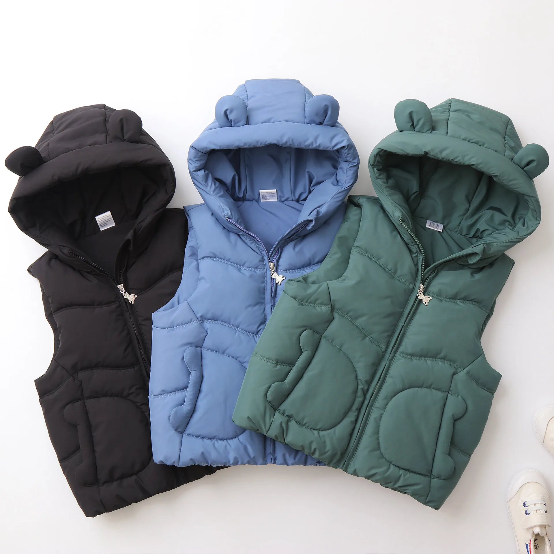 Ropa de invierno para niños de 1 a 4 años, forro grueso, chaleco cortavientos para niños, chaqueta acolchada para niñas, traje para niños - imagen 2