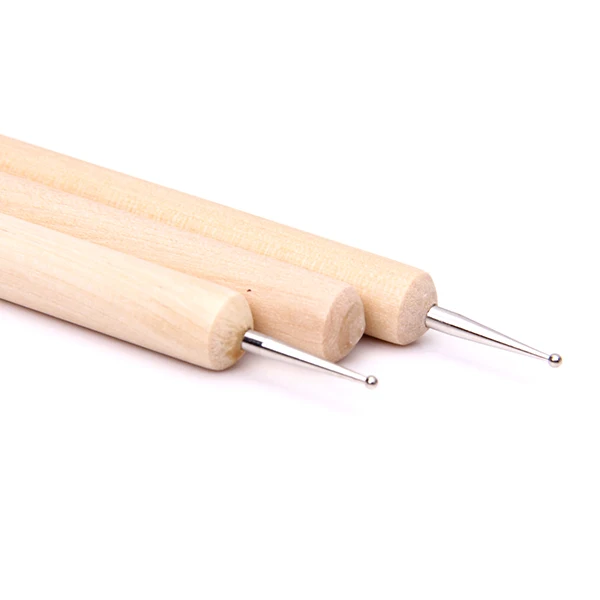 3x Stainless Steel Ball Styluses Tool Set for Embossing Pattern Clay Sculpting