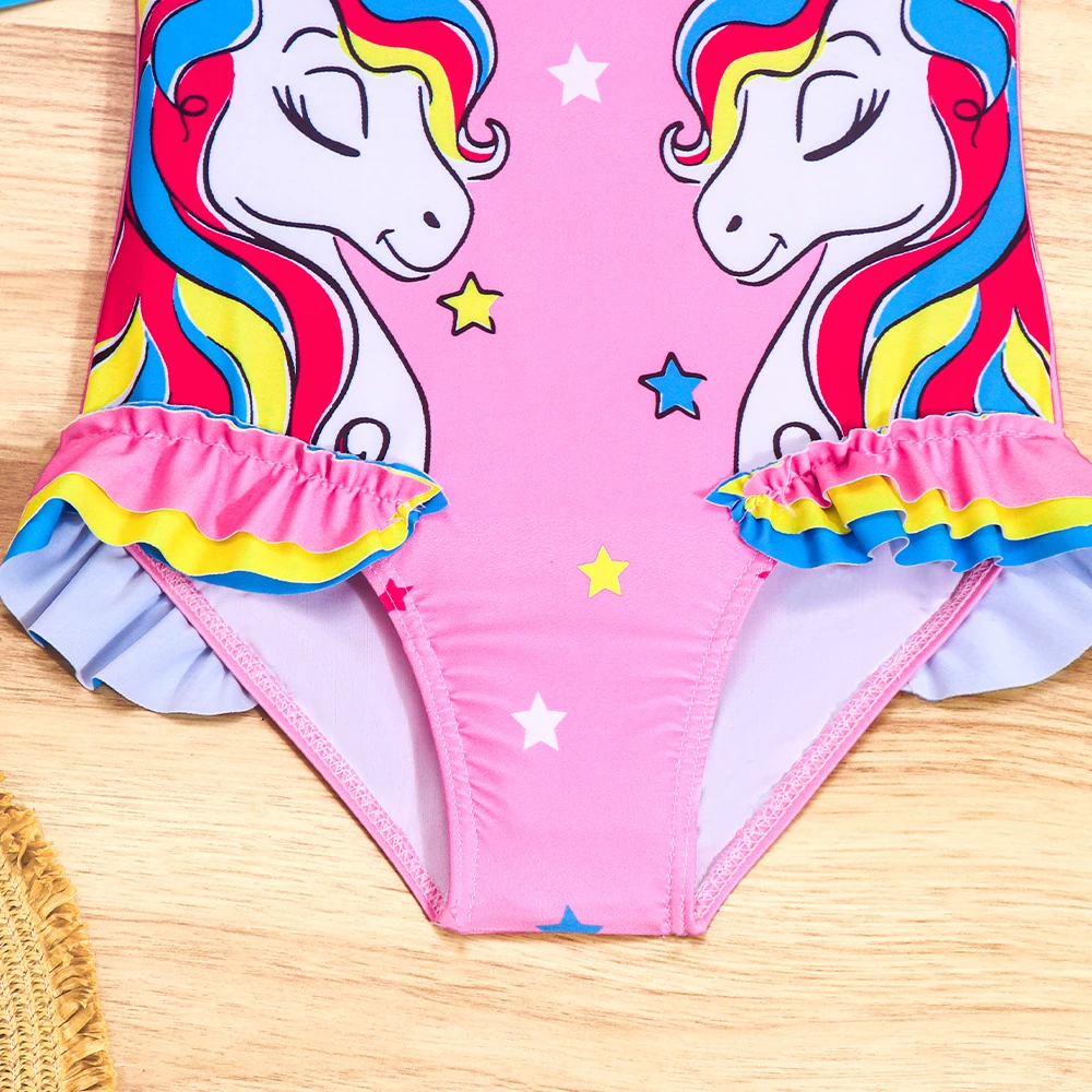 Bañador de una pieza para niña con unicornio de secado rápido - imagen 4