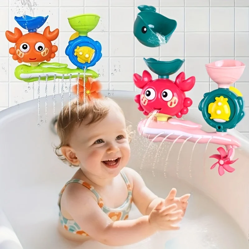 Rueda de agua giratoria – Juguete interactivo de baño con ventosa
