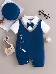 Conjunto bebé recién nacido verano con solapa y patchwork – cómodo