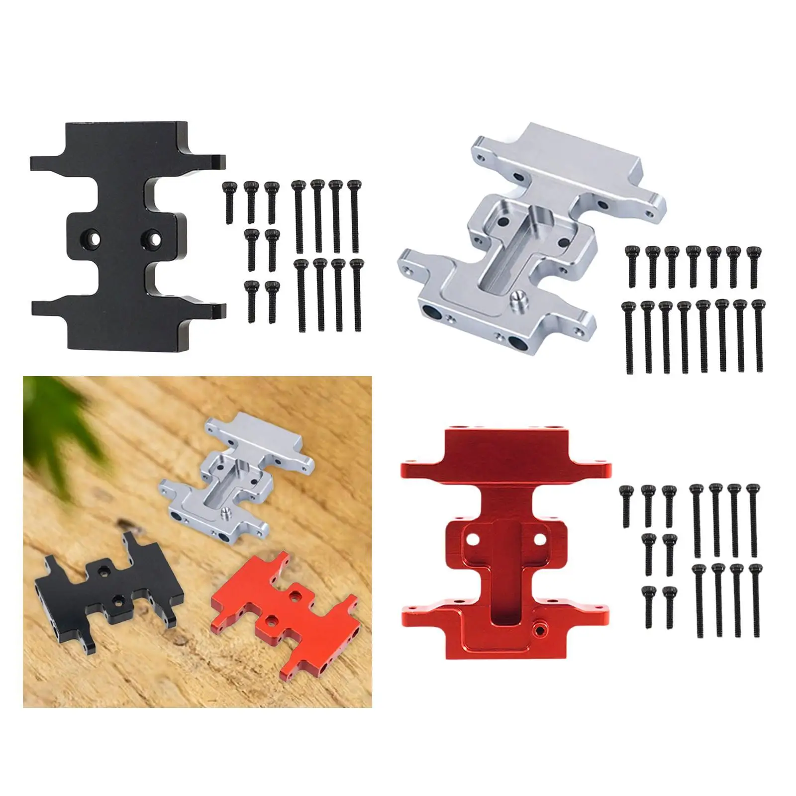 Gearbox Base Skid Plate Transmission Bottom Mount Toy RC Car CNC Center Skid Plate