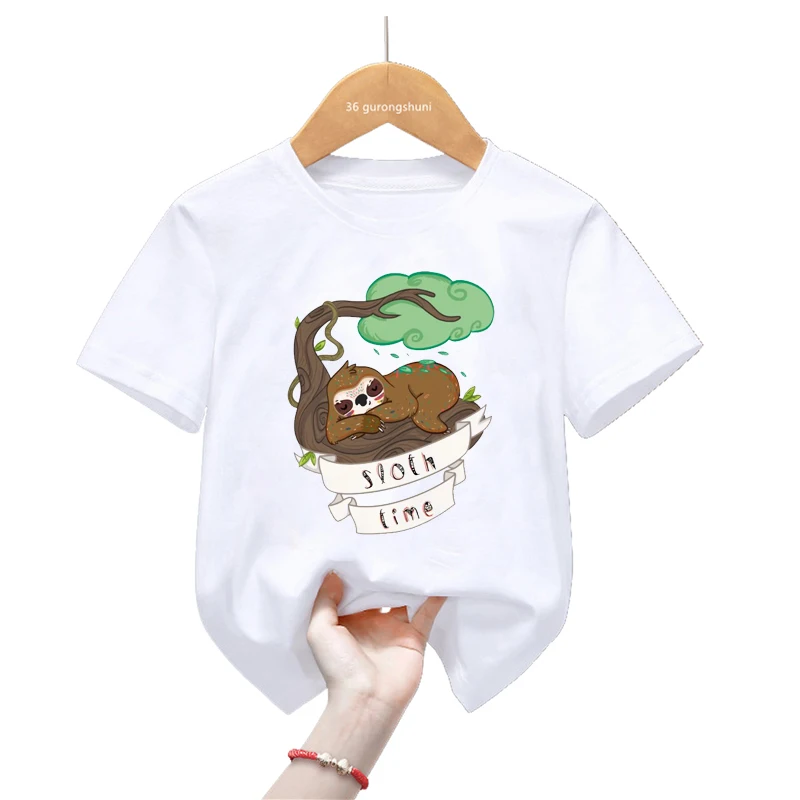 Camiseta con estampado de dibujos animados de unicornios para niños, ropa divertida de Panda, camiseta de manga corta de verano - imagen 5
