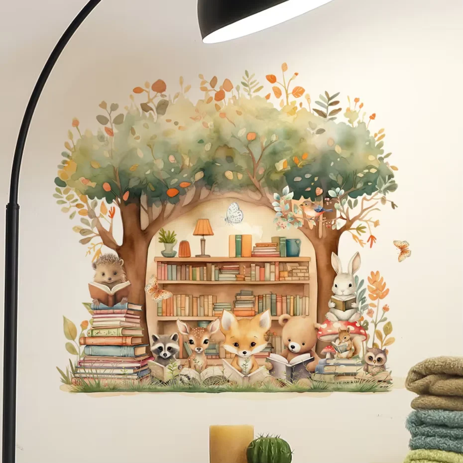 Pegatinas de pared de animales del bosque para habitación infantil - imagen 5