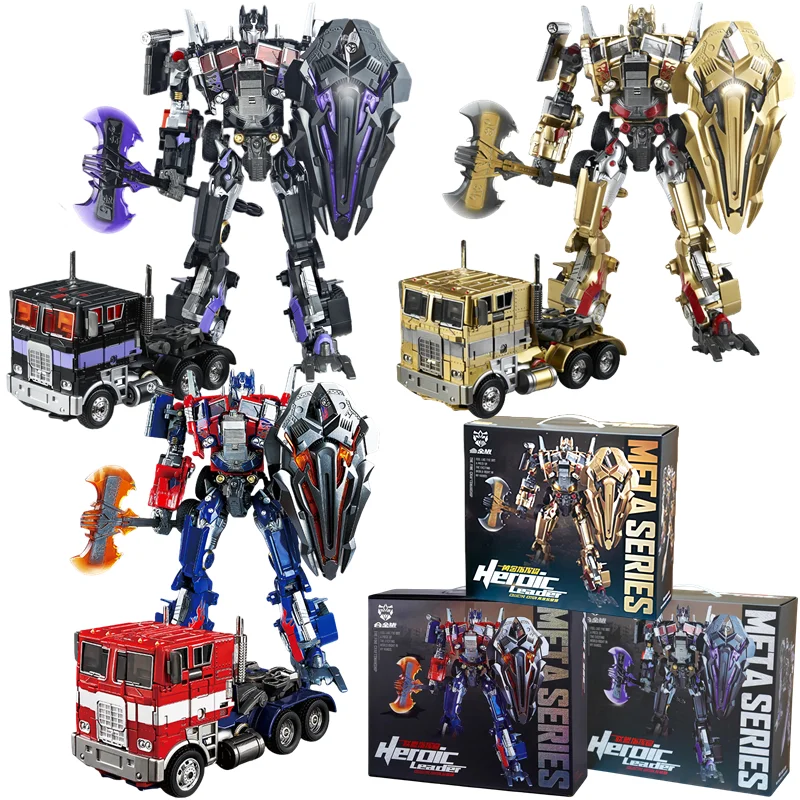 Nueva transformación M-01 Commander versión oscura Golden Optimus Prime figura de acción modelo aleación Robot coche juguetes regalo de cumpleaños