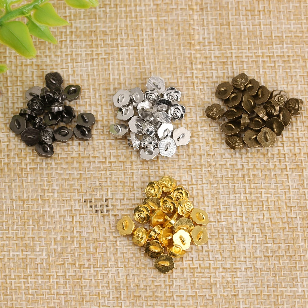 Botones y hebillas mini para ropa de muñecas – Patrón floral - imagen 2