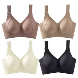 Sujetador de maternidad para mujer, Bralette con tirantes antideslizantes, sencillo e informal, sin aros, acolchado, copa completa, ropa interior ajustable