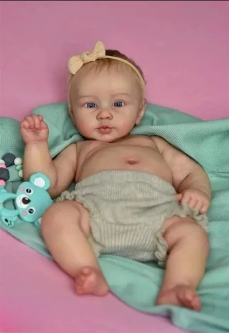 NPK-piezas de muñeca sin pintar, 21 pulgadas, Reborn Baby Piper de ANDREA ARCELLO, Color fresco, tacto suave, realista con COA - imagen 5