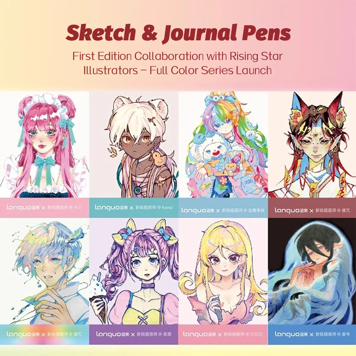 Juego de 6/9 Uds de bolígrafos de Gel Languo Morandi de 0,5mm, juego de Pastel Kawaii para estudiantes, diario, álbum de recortes, bolígrafo de pintura y dibujo, suministros escolares - imagen 5