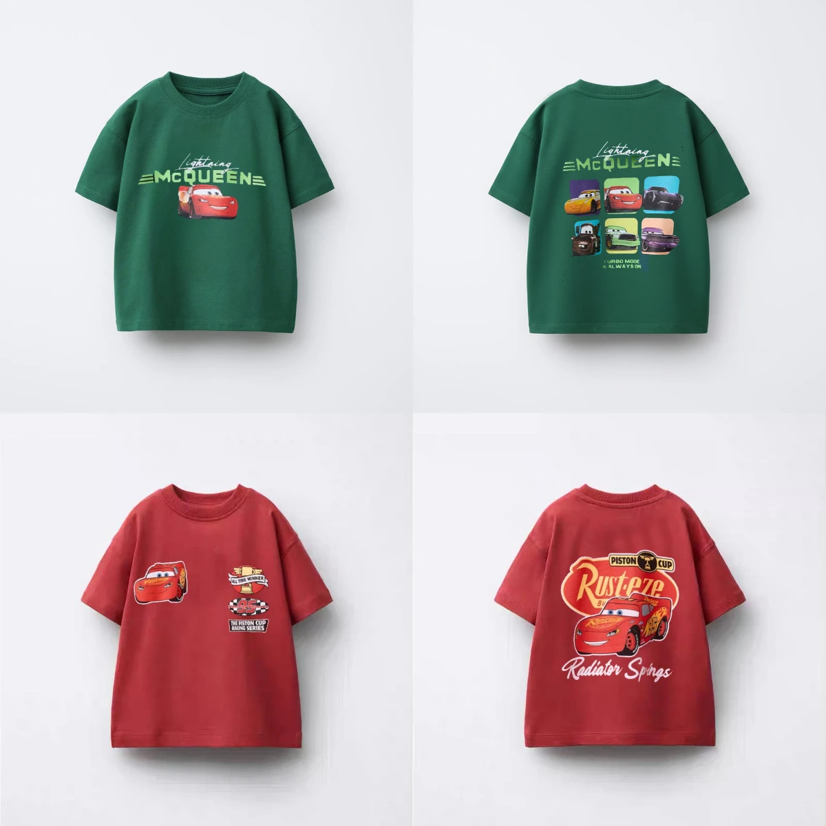 Ropa de coche de dibujos animados para niños, novedad de verano, estilo 2026, camiseta de manga corta, ropa para niños, camisetas informales con cuello redondo, camisetas para niños