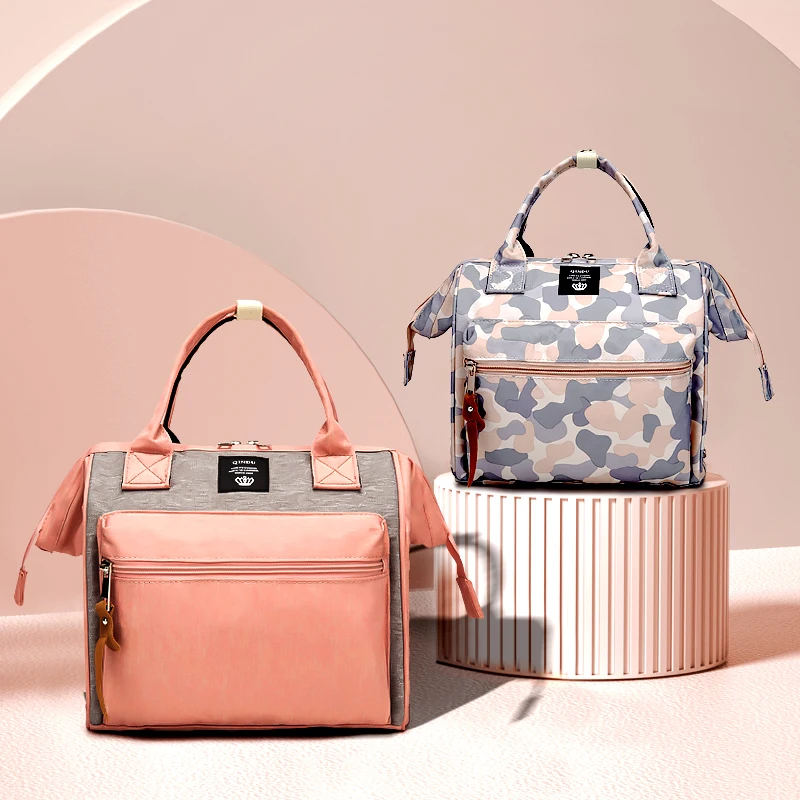 Bolsa de pañales con correas para cambiador, bolsa de maternidad para el cuidado del bebé, mochila antiincrustante impermeable para viaje, bolsa para cochecito, bolsa para pañales - imagen 4