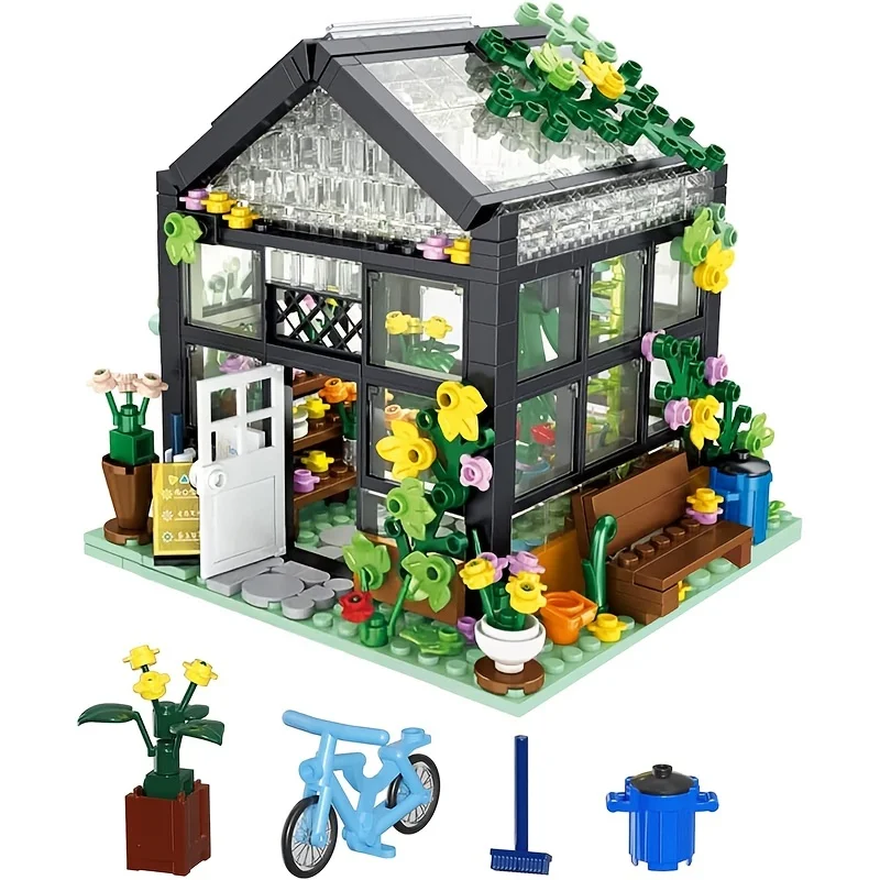 Casa de flores con luces – Juego construcción - imagen 2