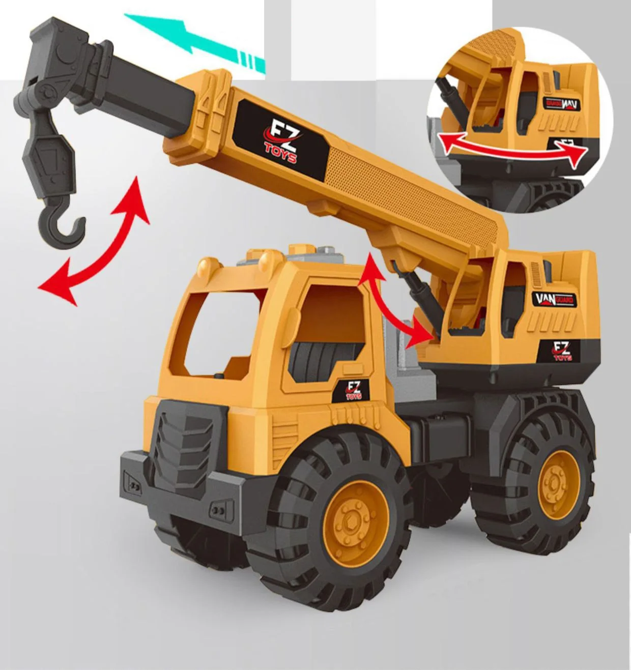 Juego excavadora grúa volquete arena para niños - imagen 3