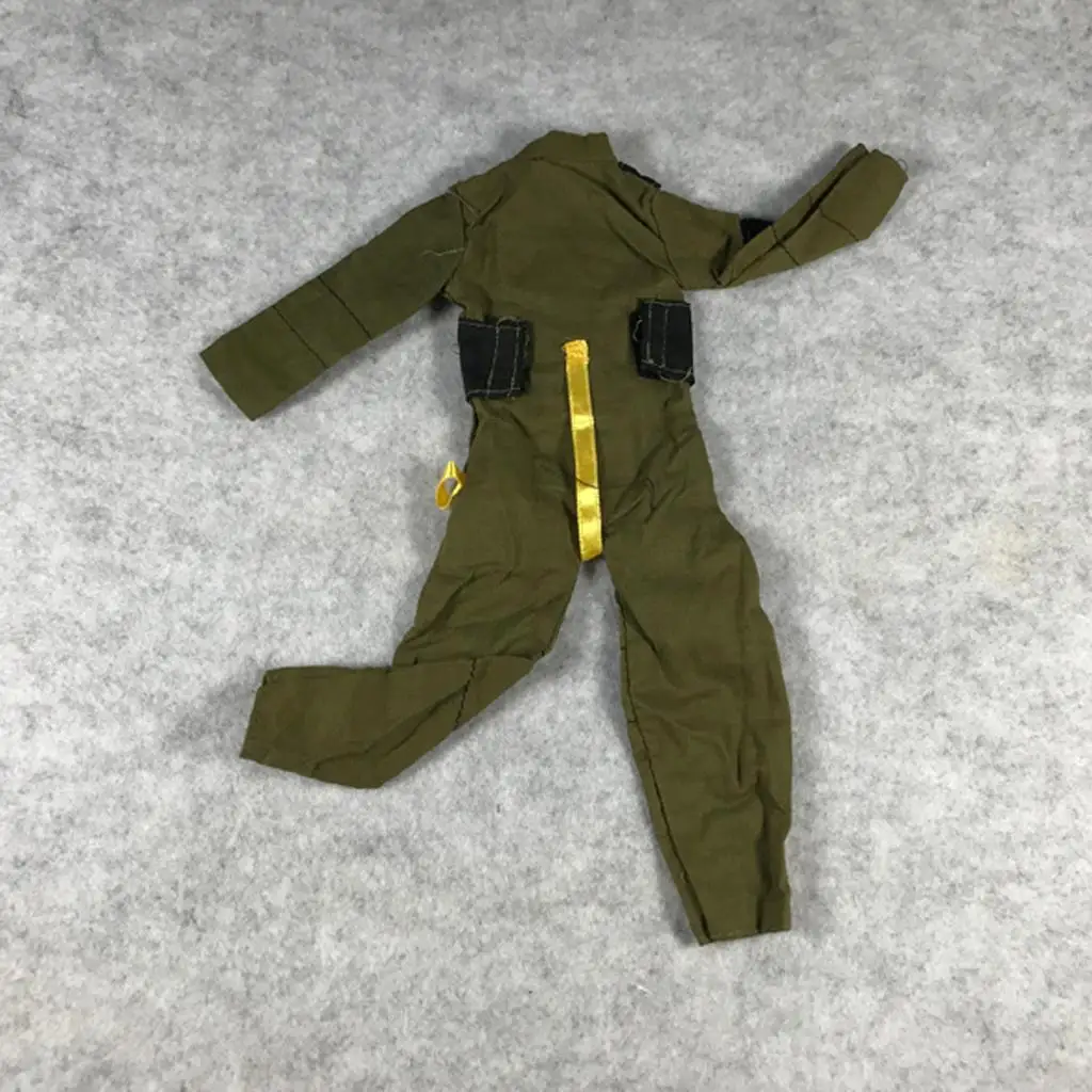 Cool Doll Clothes Fireman Costume Suit for 1/6 Soldier Doll Accs Army Green