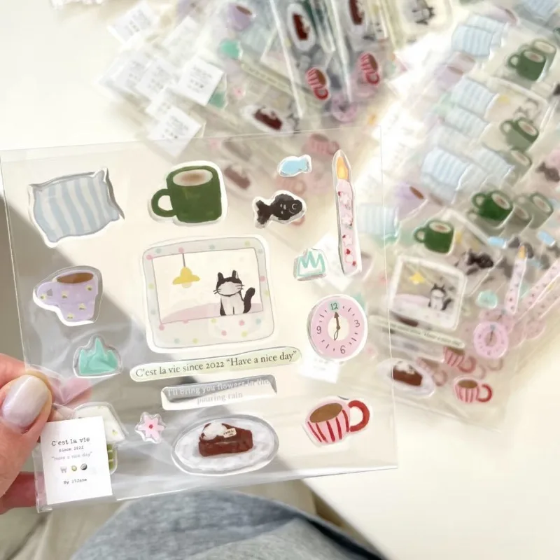 Pegatinas bonitas para ordenador, pegatina tridimensional de pegamento de cristal epoxi, pegatina para funda de teléfono, decoración para diario y cuaderno, regalos creativos - imagen 2