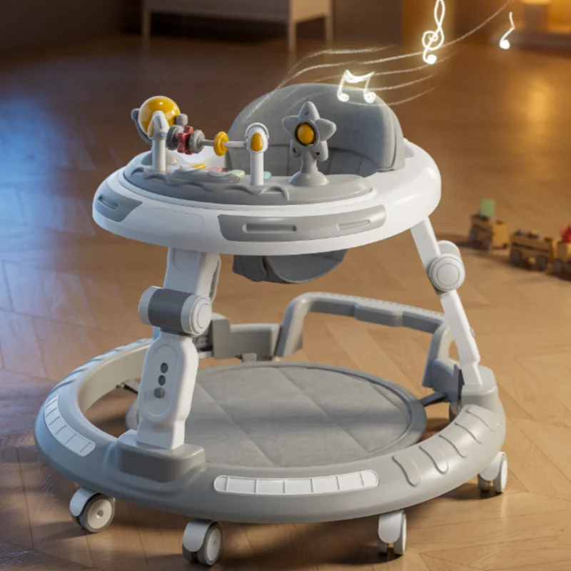 Andador plegable para bebé de 6 a 30 meses, carrito multifuncional para ayuda a caminar con disco musical, andador para bebé, carrito antideslizante
