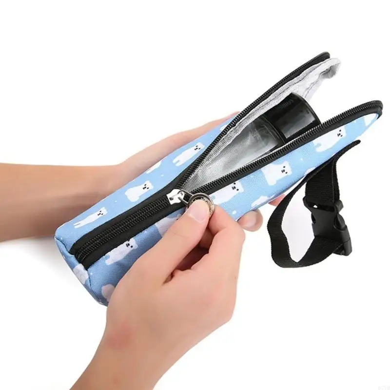 D7YD Calentador biberones portátil, cochecito bebé, bolsa aislante, bolsa colgante desmontable