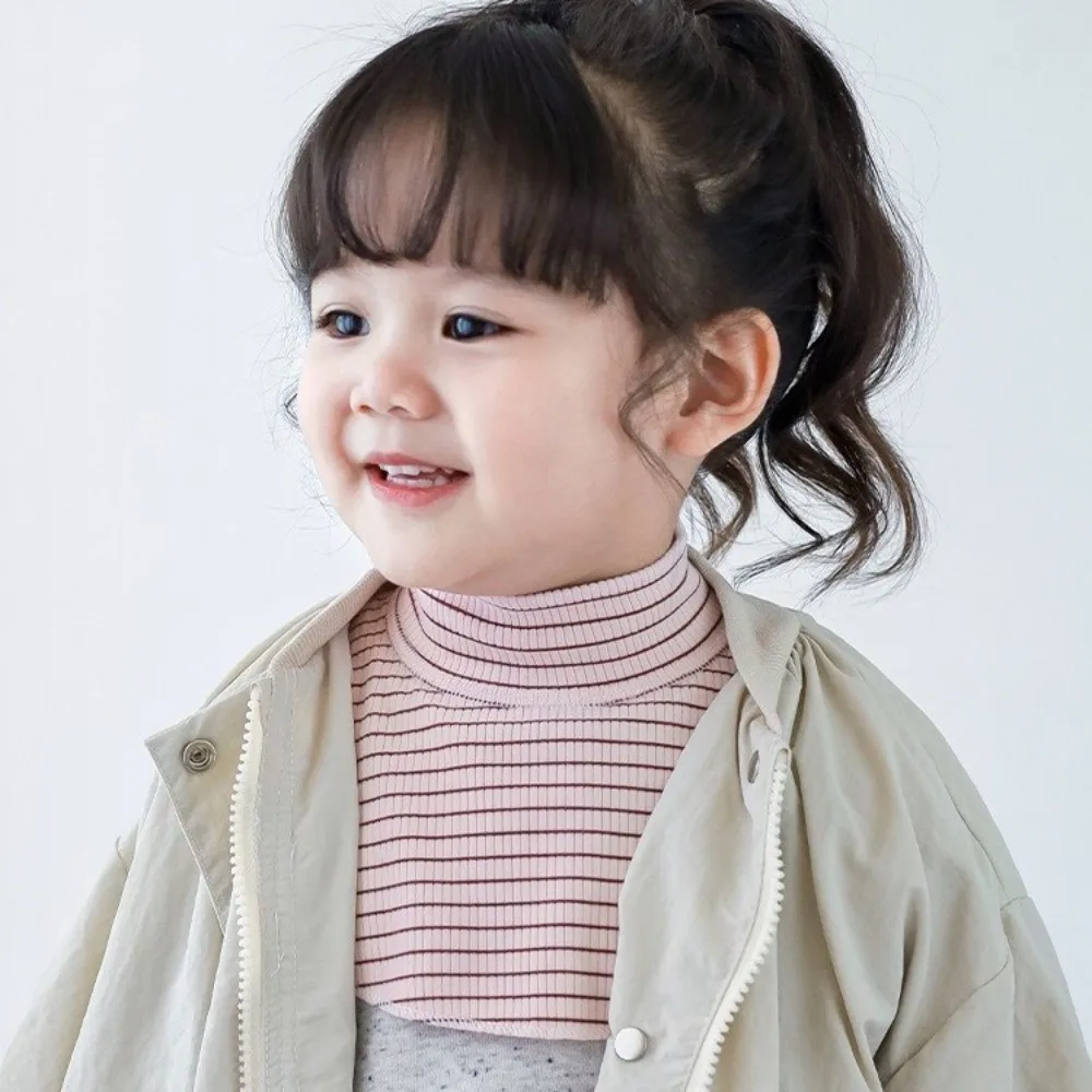 Nuevo Chal a rayas cálido desmontable cuello falso cubierta de cuello alto Otoño Invierno - imagen 4