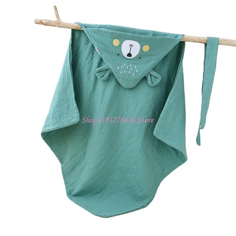 Manta envolvente infantil multiusos algodón R6FD, toalla baño y envoltura lactancia para bebés - imagen 5