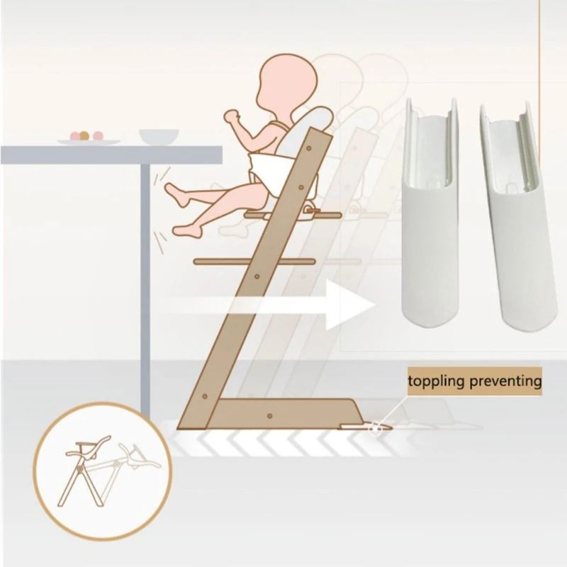 Almohadilla antideslizante de seguridad para trona de bebé, cubierta de inserción de pies, soporte de silla para niños, almohadilla extendida para silla alta Stokk - imagen 5