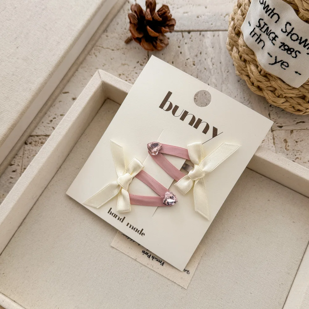 Sweetheart Ballet temperamento lazo de encaje tocado de niña horquilla perla Rhinestone dulce princesa borde de línea de cabello - imagen 4