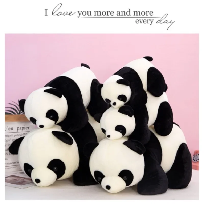 25-60Cm juguetes de peluche Panda juguetes de peluche lindos niños Kawaii decoración de la habitación animales suaves y de peluche regalo de cumpleaños regalo del Día de los niños - imagen 3