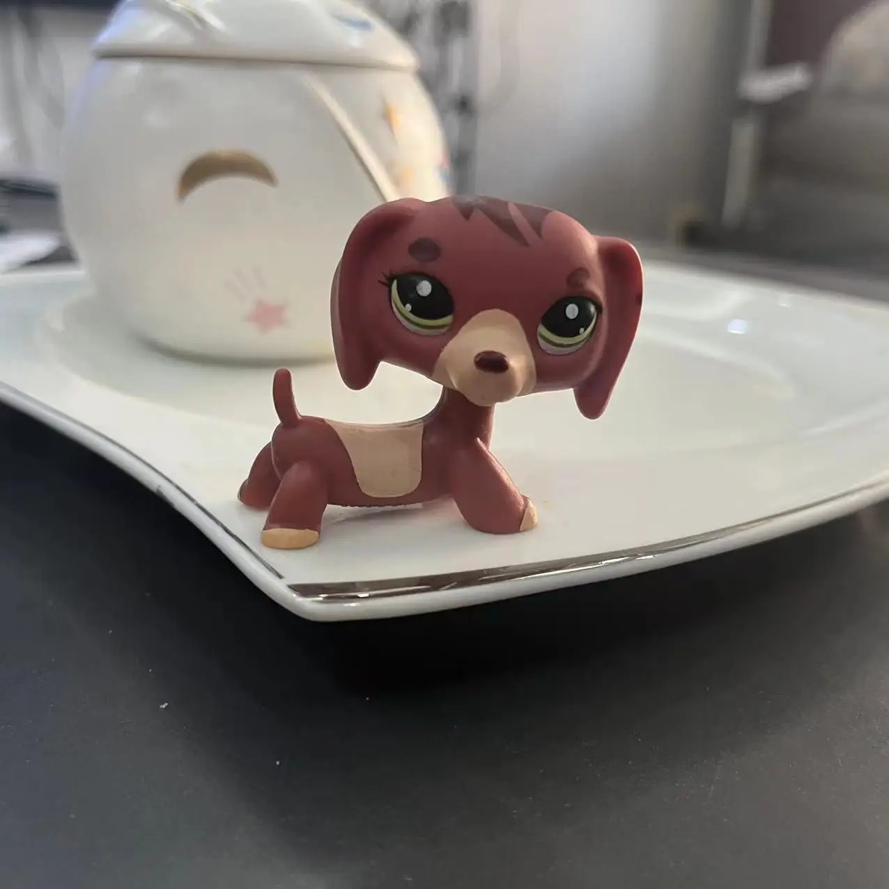 Aleatorio 3 uds Animal mascota gato LPS perro juguete púrpura Anime figuras de acción juguetes colección limitada modelo regalo niñas juguete Z 202408224 - imagen 2