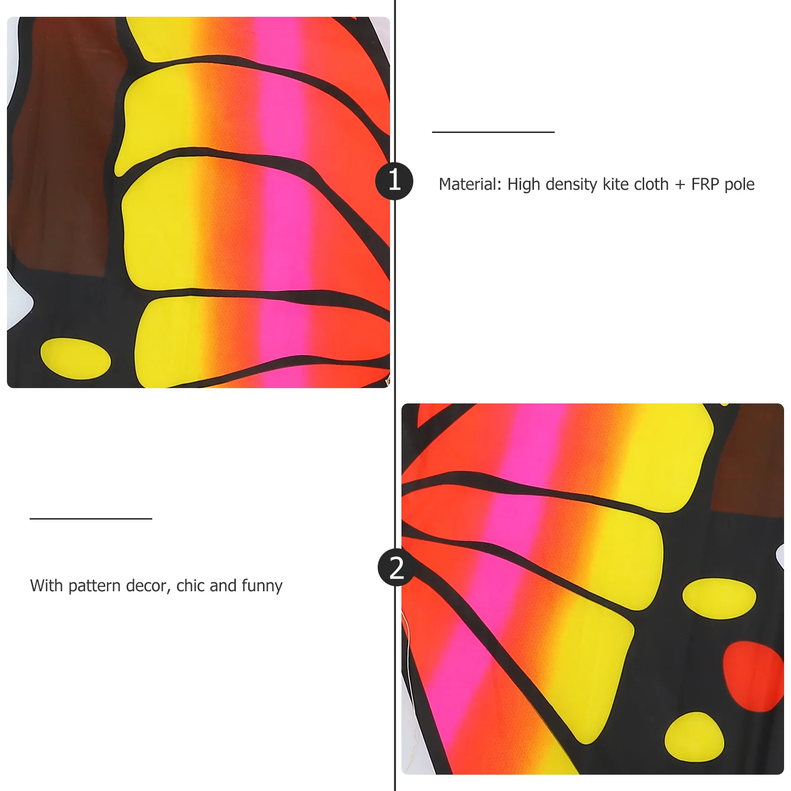 1 Juego de 1 Juego de cometa en forma de triángulo de colores brillantes para niños, peso ligero volador, cable de 30M incluido, cometa de mariposa de dibujos animados para niños