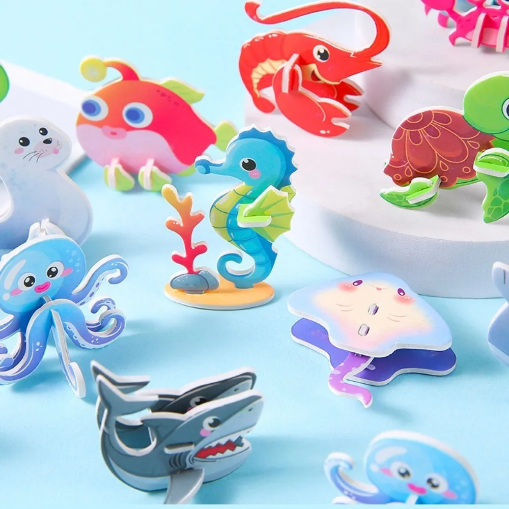 Mini rompecabezas de insectos de dibujos animados para niños, juguete 3D educativo, rompecabezas de papel de animales, 30 piezas - imagen 4