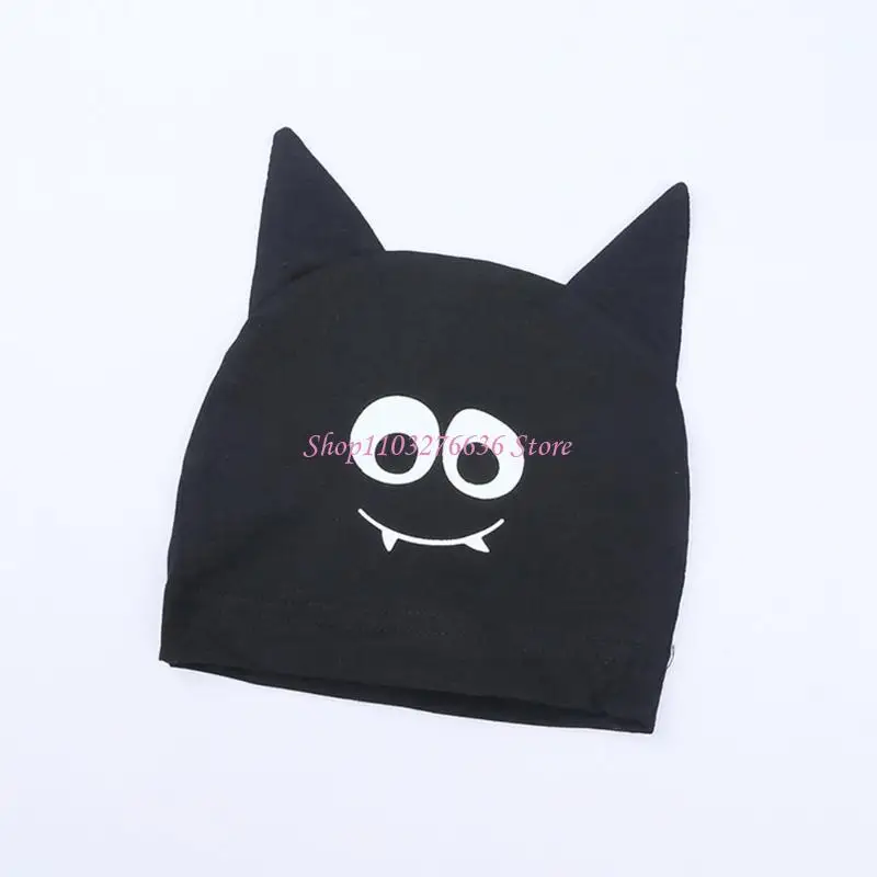 R6FD elegante conjunto peleles y sombrero murciélago algodón para niños pequeños ropa Halloween mono - imagen 3