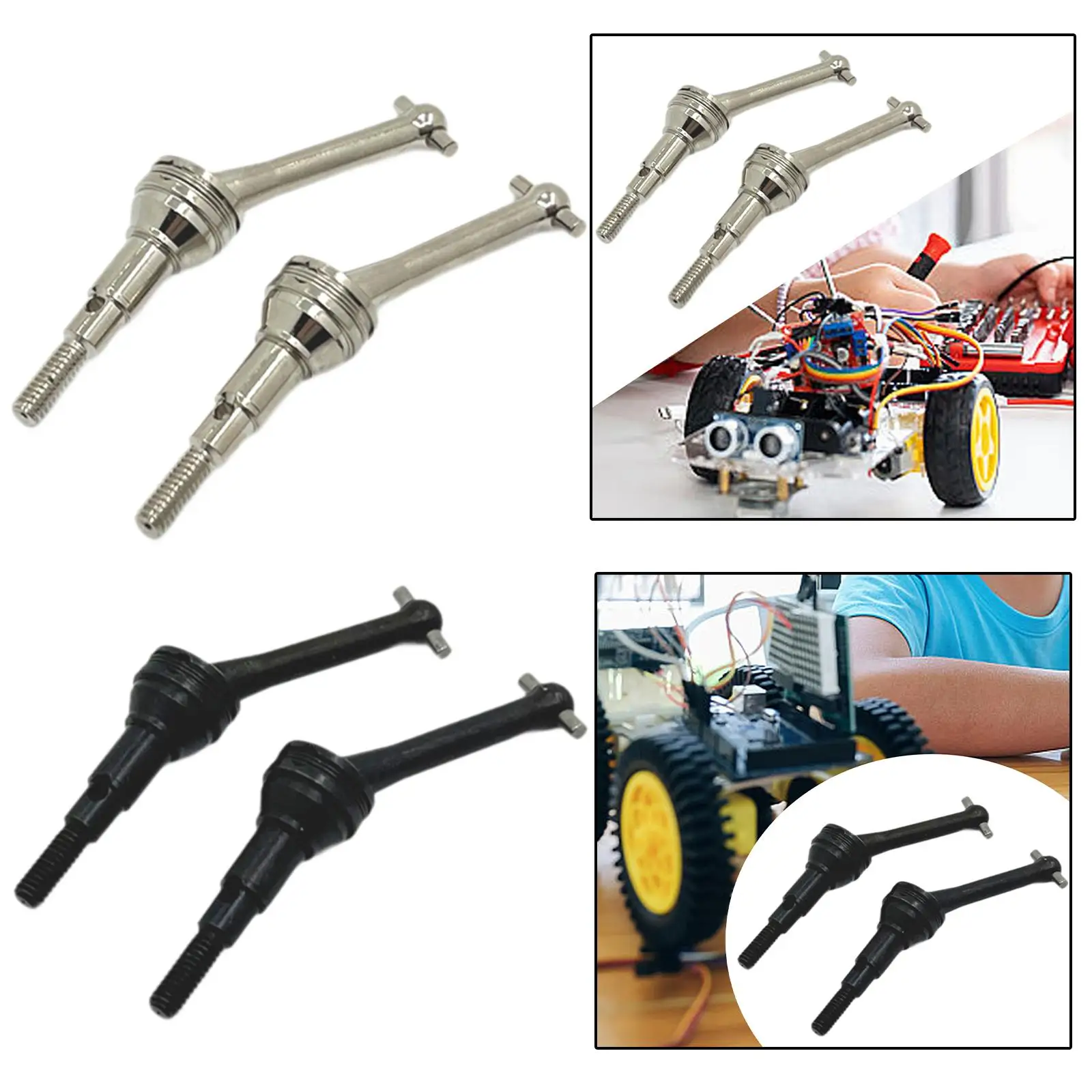 1:14 RC Drive Shafts Easy to Install RC Accessory Front and Rear Upgrade Replace Transmission Shafts for 14301 14302 14303