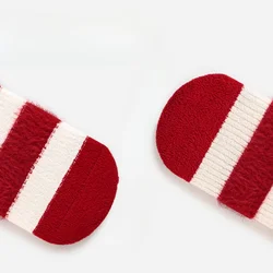 Calcetines térmicos rojos de algodón para bebé – Invierno