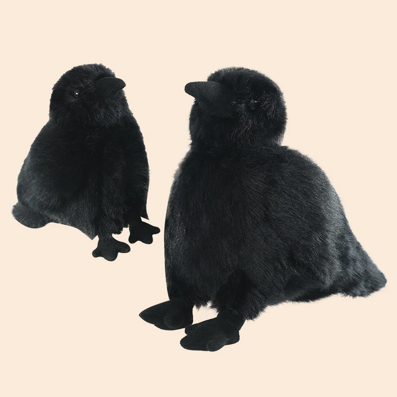 Peluche de cuervo realista – Almohada suave para niños - imagen 5