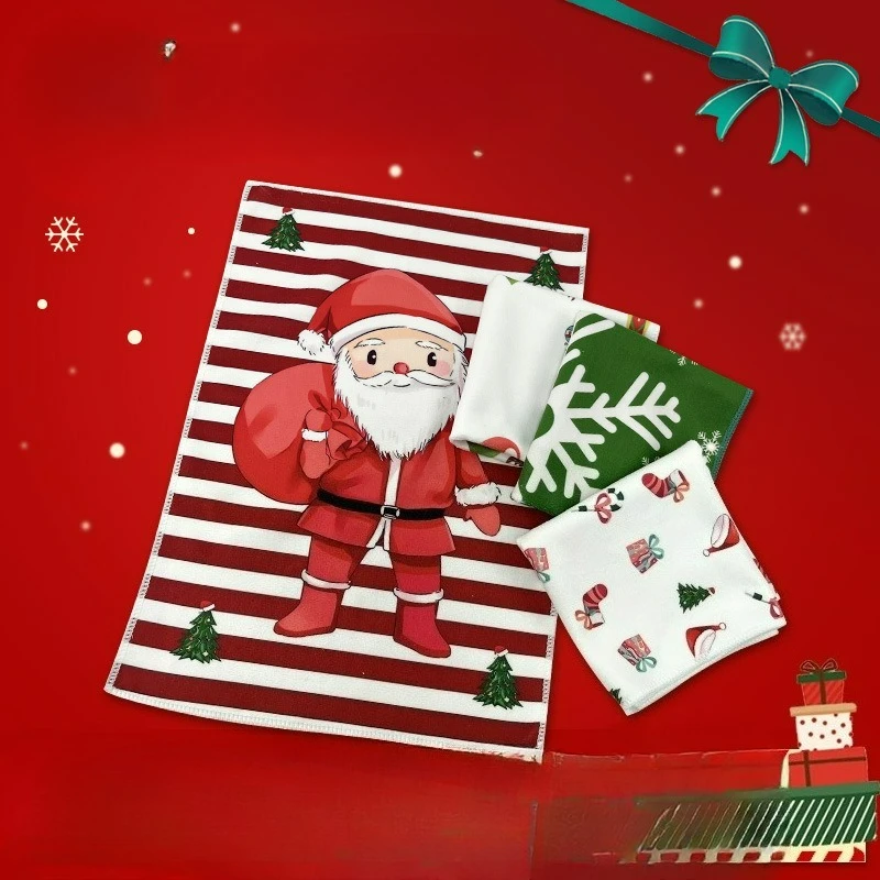 Toallas de cocina decorativas de Papá Noel para Navidad