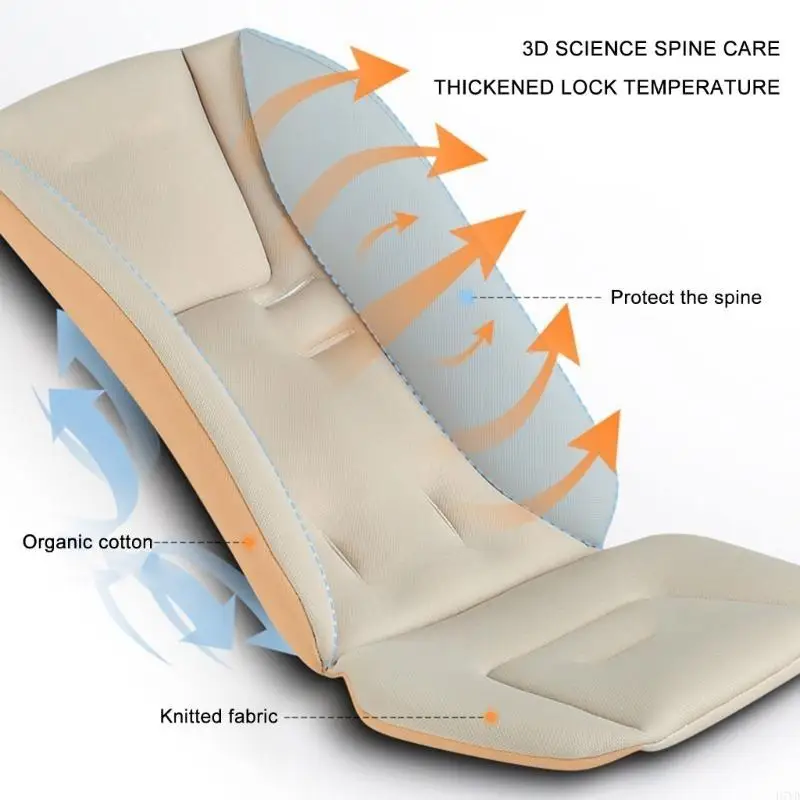 D7YD cojín para cochecito bebé Otoño Invierno transpirable cochecitos bebé asientos cojín cochecito forros asientos para - imagen 5