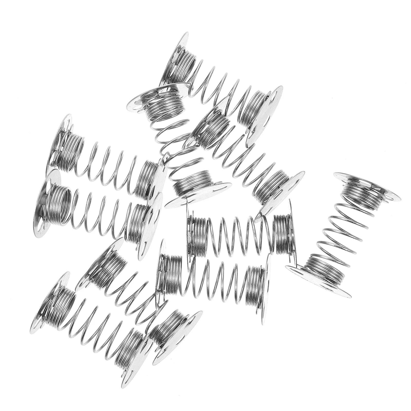 Bobble Head Springs Bases de juguetes para bebés Decoración de coche Tablero de acero plateado - imagen 3