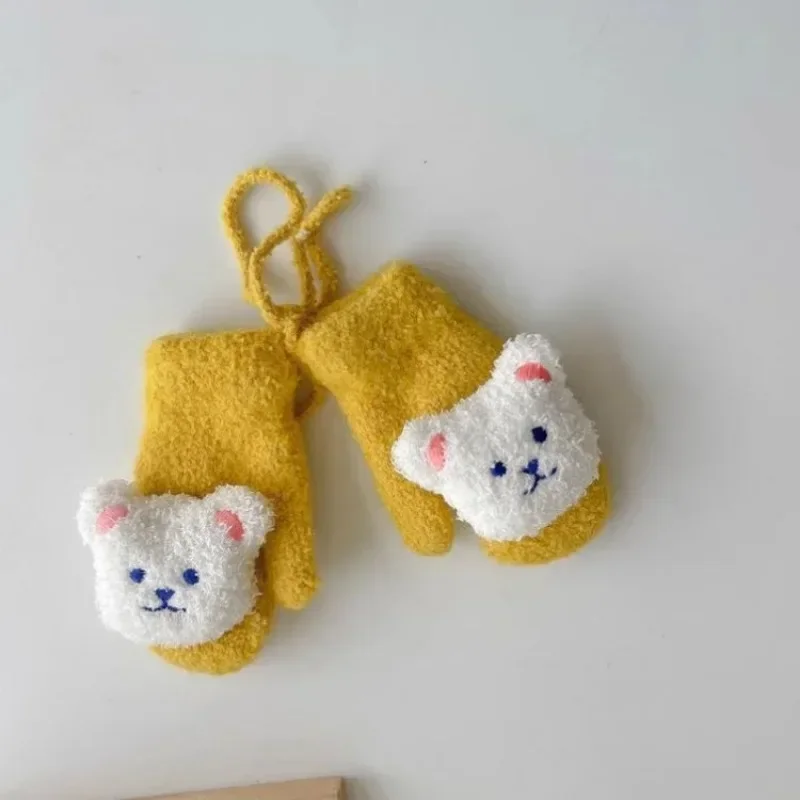 Manoplas de felpa con osito para bebé y niño – cálidas invierno - imagen 3