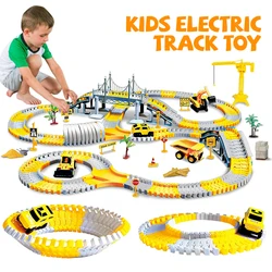 Pista eléctrica de tren para niños – Juguete de vías con accesorios