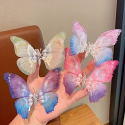 Pinzas mariposa purpurina coloridas para el pelo de niñas y niños