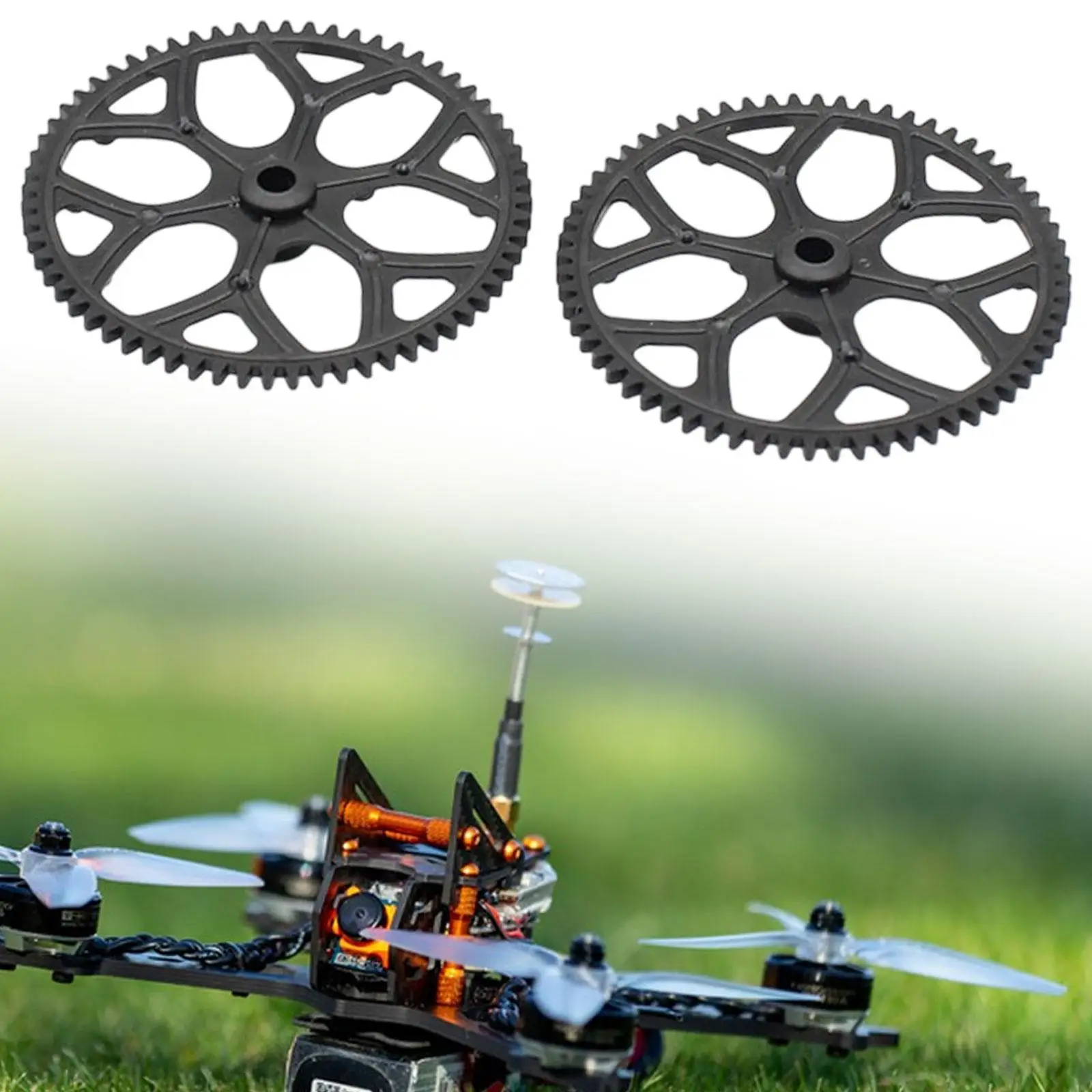 2 Pieces RC Helicopter Gears Set Upgrade Part Lightweight Sturdy DIY Parts RC Car Kits for Wltoys K170 XK Aircraft