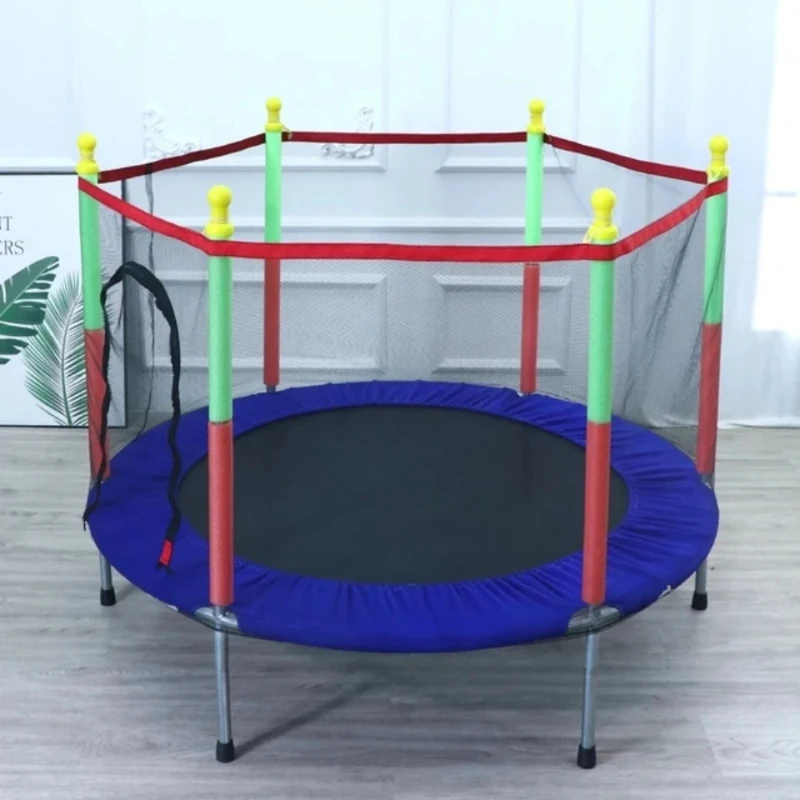 Trampolín infantil con red de seguridad para interiores