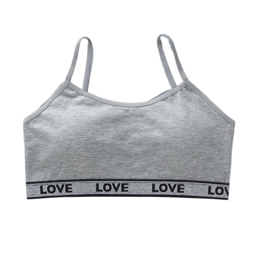 Nuevos sujetadores de entrenamiento de algodón para niñas, sujetador elástico transpirable para adolescentes, Sujetador deportivo para niñas, copa de esponja extraíble, ropa interior para niños - imagen 5