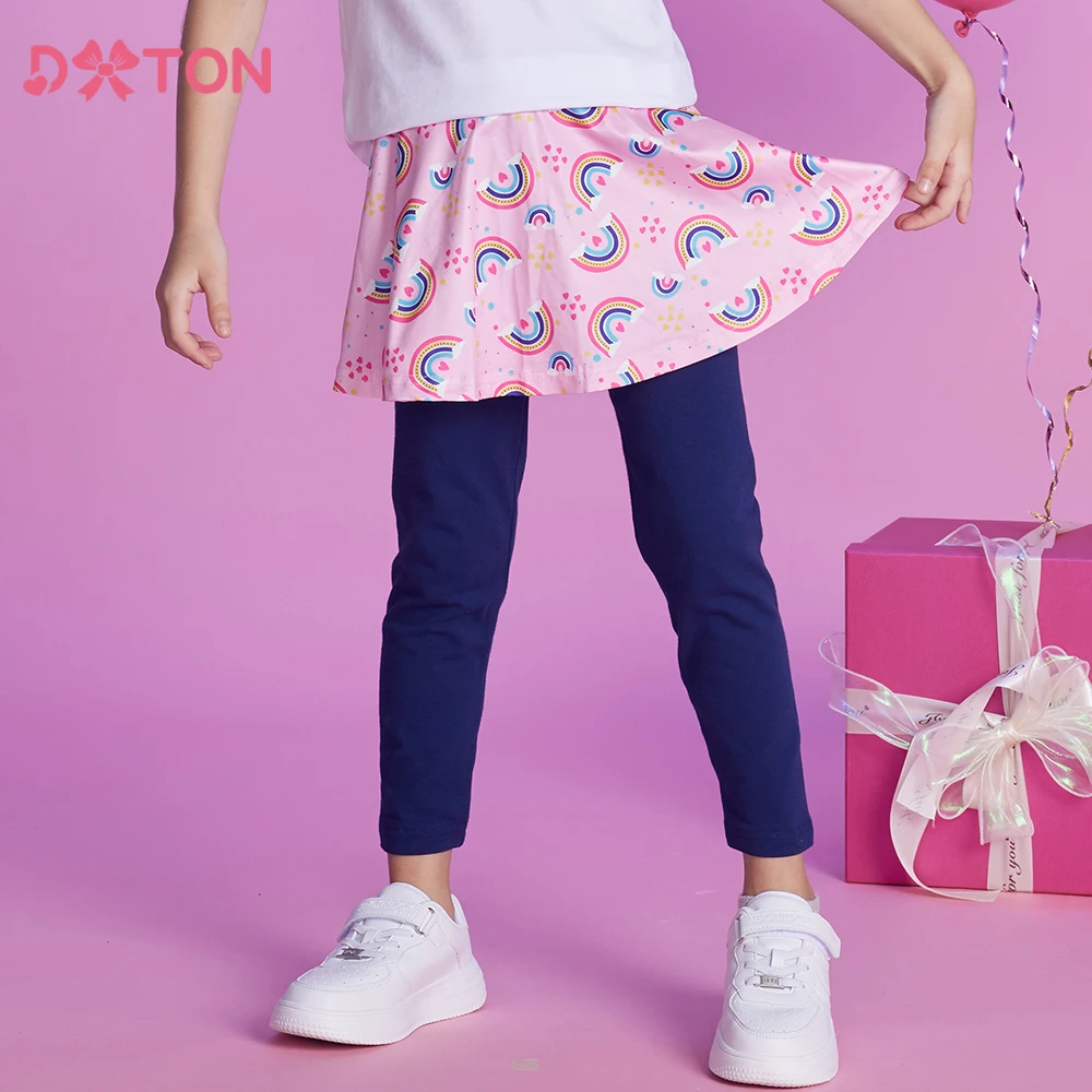 DXTON Mallas con falda y pantalones pitillo para niñas de vestir