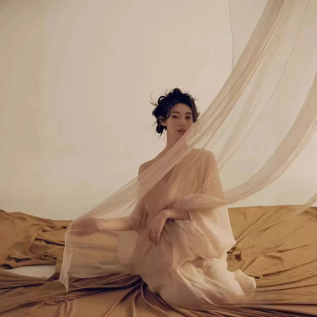 Vestido premamá vintage francés para sesión de fotos - imagen 4