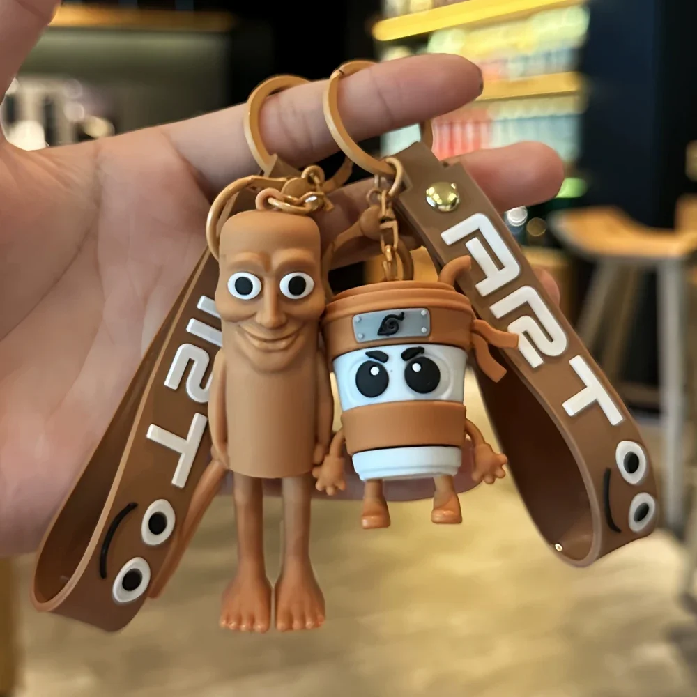 LLavero creativo y divertido de Brainrot italiano Tralalero Tralala Tung Tung Tung Sahur bailarina capuchino llaveros de muñecos decoración regalo - imagen 4